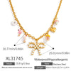 Wholesale Stainless Steel Electroplated Necklace With Heart Shape Fruit Flower Bow Animal Zodiac Pendant For Women