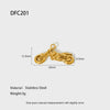 Wholesale Stainless Steel Electroplated Return Pattern Rugby Motorcycle Bicycle Elephant Pendant Necklace Accessories Charm