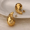 Wholesale Stainless Steel Electroplated Simple Geometric Drop Shape Women's Earrings