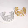 Wholesale Stainless Steel Electroplated Simple Geometric Open Bracelet Jewelry