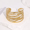 Wholesale Stainless Steel Electroplated Simple Geometric Open Bracelet Jewelry
