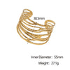 Wholesale Stainless Steel Electroplated Simple Geometric Open Bracelet Jewelry