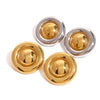 Wholesale Stainless Steel Electroplated Smooth Retro Simple Geometric Circle Earrings For Women