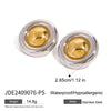 Wholesale Stainless Steel Electroplated Smooth Retro Simple Geometric Circle Earrings For Women