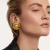 Wholesale Stainless Steel Electroplated Smooth Retro Simple Geometric Circle Earrings For Women