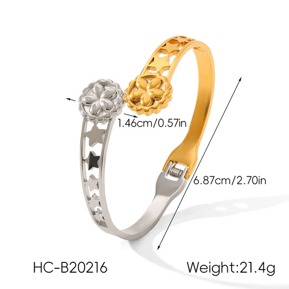Wholesale Stainless Steel Electroplated Star Bracelet In Ins Style And Minimalist Design