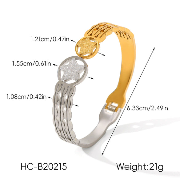 Wholesale Stainless Steel Electroplated Star Bracelet In Ins Style And Minimalist Design