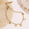 Wholesale Stainless Steel Electroplated Star Moon Pendant Bracelet For Women Fashion Simple Allmatch Style