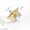 Wholesale Stainless Steel Electroplated Starshaped Women's Personality Niche Earrings