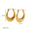 Wholesale Stainless Steel Electroplated Ushape Geometric Earrings For Unisex