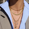 Wholesale Stainless Steel Electroplated Water Drop Tassel Necklace For Women In Ins Style
