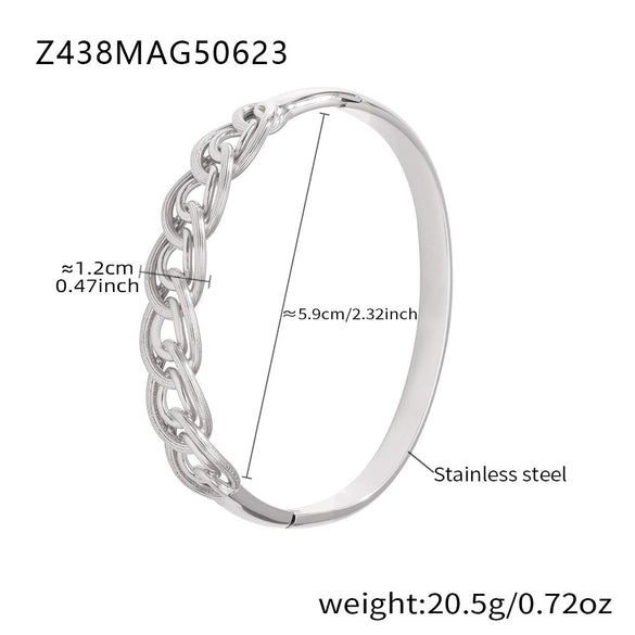 Wholesale 316L Stainless Steel Electroplating Fashion Zircon Bracelet
