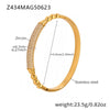 Wholesale 316L Stainless Steel Electroplating Fashion Zircon Bracelet