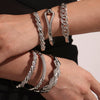 Wholesale 316L Stainless Steel Electroplating Fashion Zircon Bracelet
