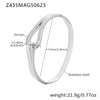 Wholesale 316L Stainless Steel Electroplating Fashion Zircon Bracelet