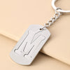 Wholesale Stainless Steel Ellipse Military Style Key Chain Pendant