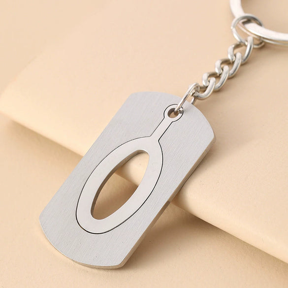 Wholesale Stainless Steel Ellipse Military Style Key Chain Pendant