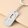 Wholesale Stainless Steel Ellipse Military Style Key Chain Pendant