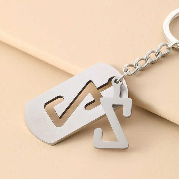 Wholesale Stainless Steel Ellipse Military Style Key Chain Pendant