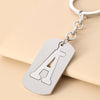 Wholesale Stainless Steel Ellipse Military Style Key Chain Pendant