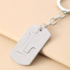 Wholesale Stainless Steel Ellipse Military Style Key Chain Pendant