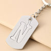 Wholesale Stainless Steel Ellipse Military Style Key Chain Pendant