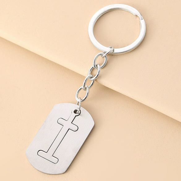 Wholesale Stainless Steel Ellipse Military Style Key Chain Pendant
