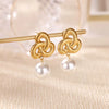 Wholesale Stainless Steel Exaggerated Geometric Heart Doublelayer Glossy Cut Out Asymmetrical Earrings Set With Diamonds For Women