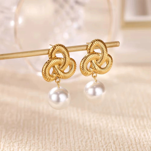 Wholesale Stainless Steel Exaggerated Geometric Heart Doublelayer Glossy Cut Out Asymmetrical Earrings Set With Diamonds For Women