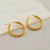 Wholesale 316L Stainless Steel Exaggerated Geometric Round Twist Earrings For Women