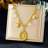 Wholesale Stainless Steel Fashion Animal Style Star Shape Gold Plated Sea Life Pendant Necklace