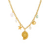 Wholesale Stainless Steel Fashion Animal Style Star Shape Gold Plated Sea Life Pendant Necklace