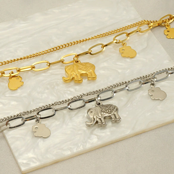 Wholesale Stainless Steel Fashion Animals Zodiac Design Electroplated Bracelet