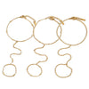 Wholesale Stainless Steel Fashion Ball Bead Hand Chain With Geometric Pattern Pvd Electroplated