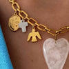 Wholesale Stainless Steel Fashion Boots Pendant With Heart Shape Electroplated In 18K Gold Color