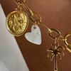 Wholesale Stainless Steel Fashion Boots Pendant With Heart Shape Electroplated In 18K Gold Color
