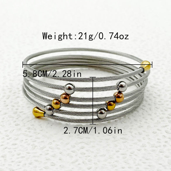 Wholesale Stainless Steel Fashion Bracelets Ins Style Geometric Electroplated For Men And Women