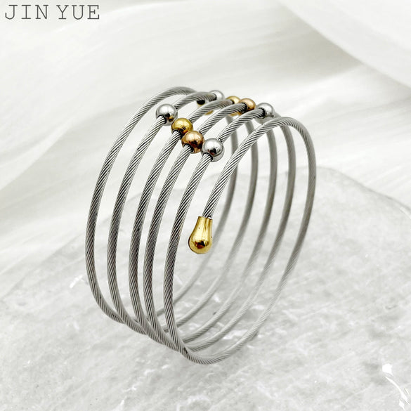 Wholesale Stainless Steel Fashion Bracelets Ins Style Geometric Electroplated For Men And Women