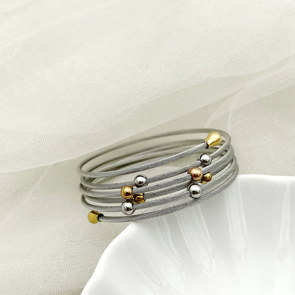 Wholesale Stainless Steel Fashion Bracelets Ins Style Geometric Electroplated For Men And Women