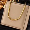 Wholesale Stainless Steel Fashion Creative Butterfly Heart Square Pendant Necklace With Asymmetrical Tassel Chain And Electroplating Treatment For Women