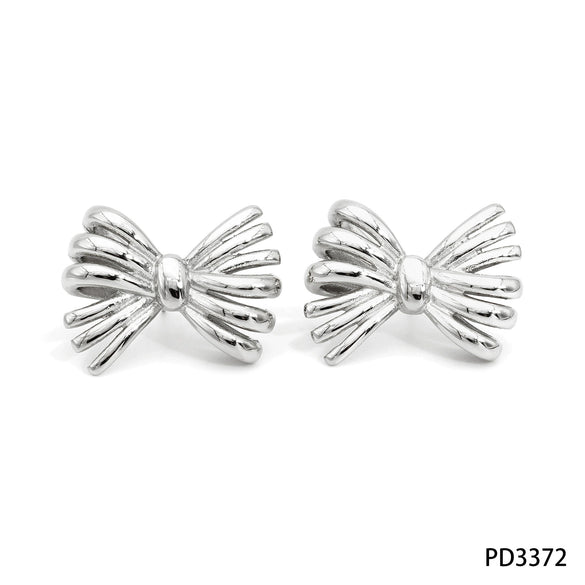 Wholesale Stainless Steel Fashion Creative Gold Plated Bow Earrings For Women