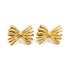 Wholesale Stainless Steel Fashion Creative Gold Plated Bow Earrings For Women