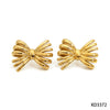 Wholesale Stainless Steel Fashion Creative Gold Plated Bow Earrings For Women
