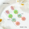 Wholesale Stainless Steel Fashion Flower Style Electroplated Women's Earrings