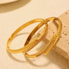 Wholesale 316L Stainless Steel Fashion Geometric Electroplated Open Bracelet Jewelry