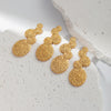 Wholesale Stainless Steel Fashion Geometric Electroplating Round Stitching Earrings For Women