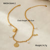 Wholesale Stainless Steel Fashion Geometric Pattern Ocean Wind Shell Starfish Necklace For Women With Electroplating