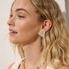 Wholesale Stainless Steel Fashion Geometric Triangle Electroplated Women's Earrings