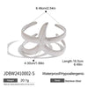 Wholesale Stainless Steel Fashion Hand Jewelry Hammered Starfish Open Bracelet With Electroplating For Women