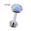 Wholesale Stainless Steel Fashion Heart Shaped Electroplated Opal And Zircon Tshaped Pin Earrings For Unisex
